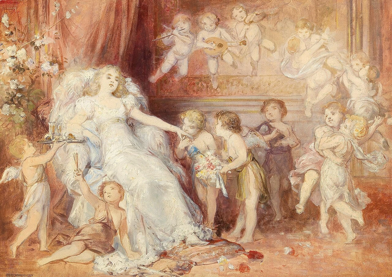 Carl Schweninger II - Circondata dagli angeli
